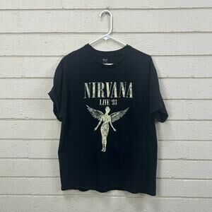 Nirvana Black Band Tee size L
